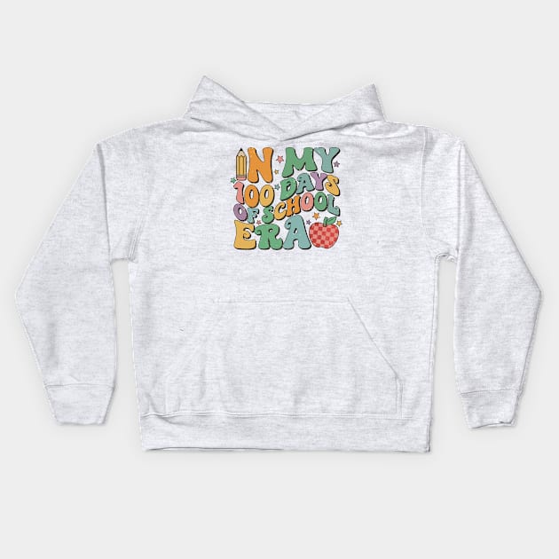 Retro In My 100 Days of School Era Kids Hoodie by anonshirt